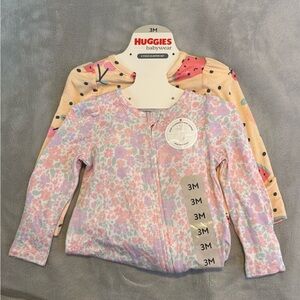 Huggies Babywear Floral and Fruit Print One Piece Set